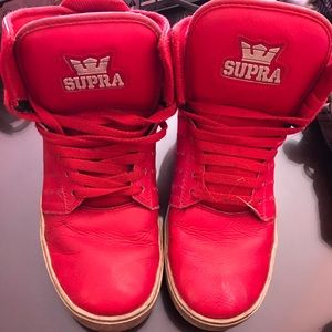 Red bottom Supra Hightops